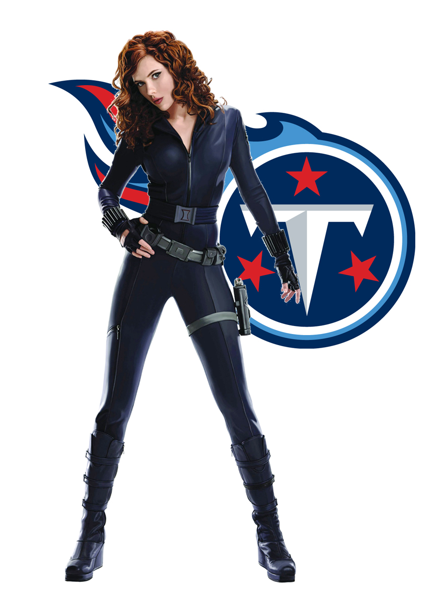 Tennessee Titans Black Widow Logo vinyl decal